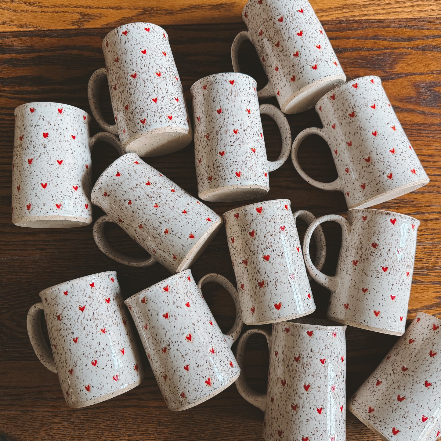 12oz Speckled Heart Mug