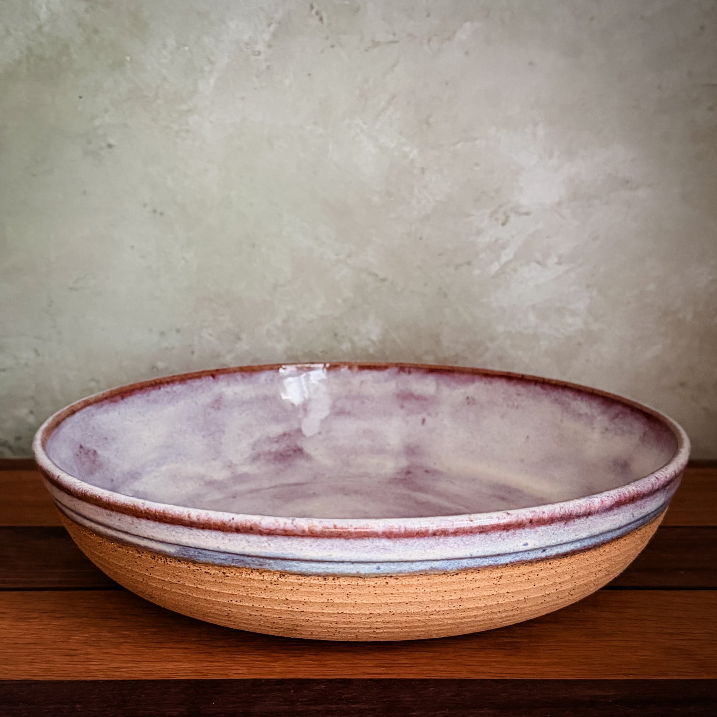 8" Cosmic Purple Shallow Serving Bowl