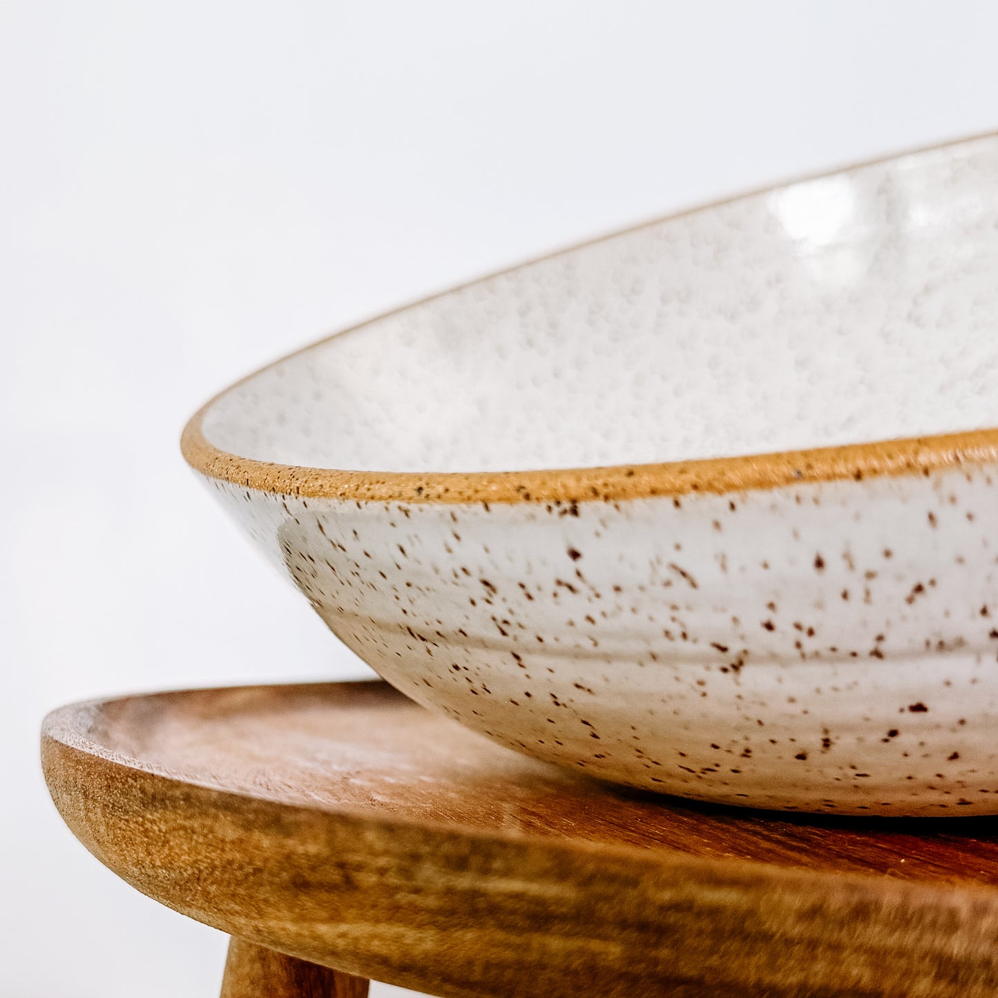 10.5" Speckled Raw Rim Serving Bowl