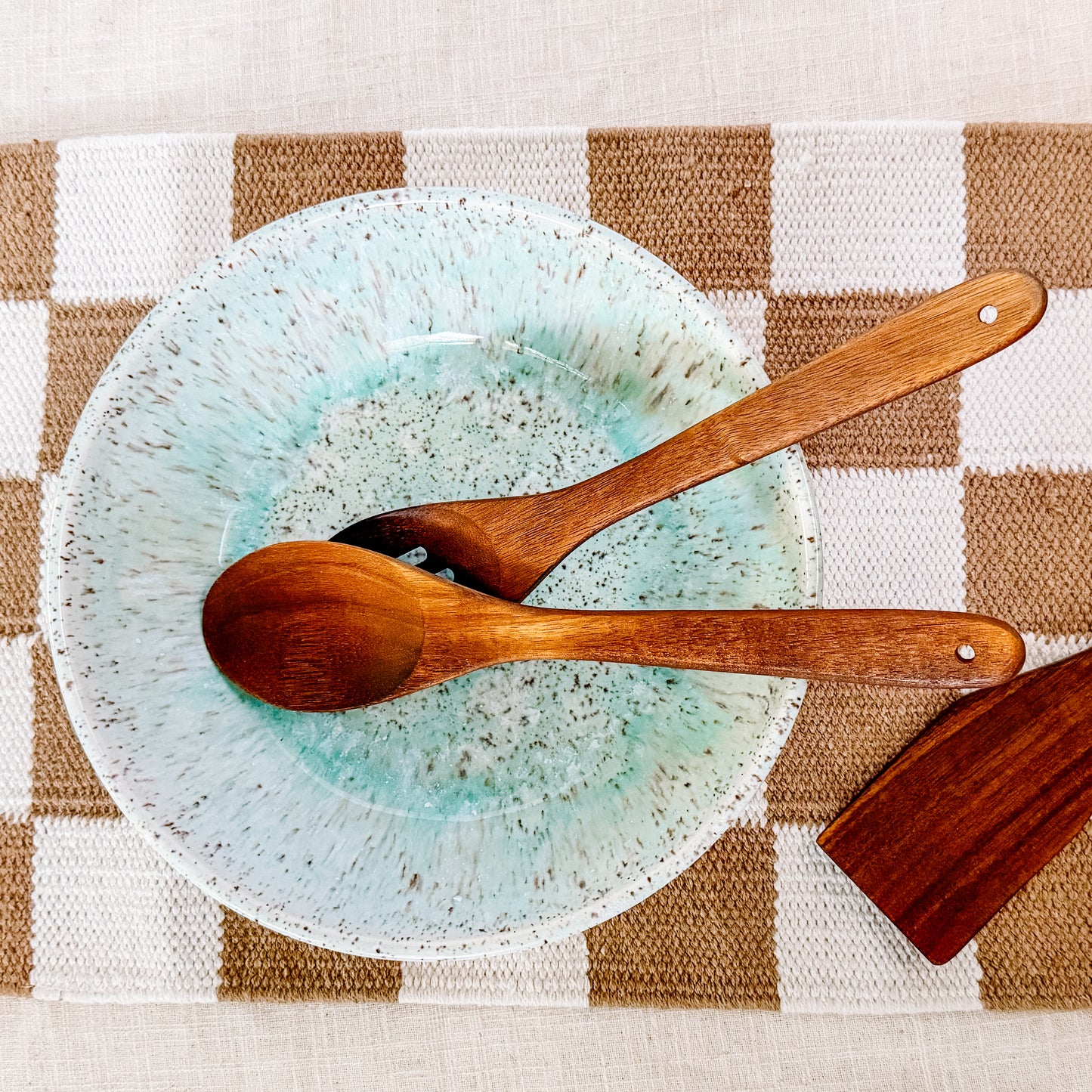 10.5" Speckled Mint Serving Bowl