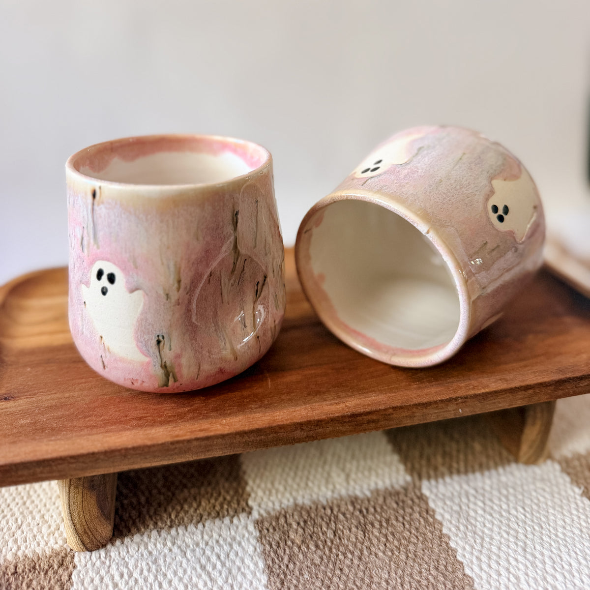 Pink Speckled Ghostie Tumbler