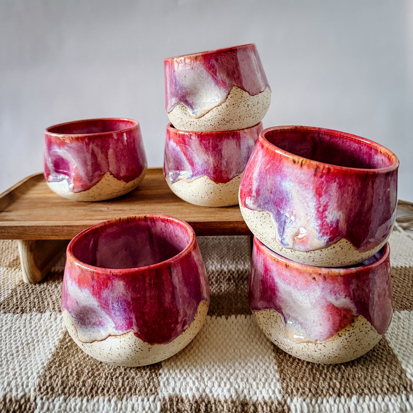 Raspberry Blush Speckled Tumbler