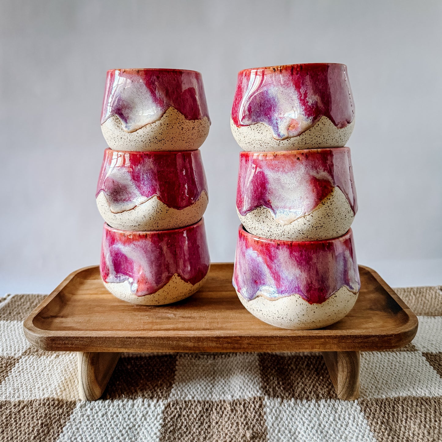 Raspberry Blush Speckled Tumbler