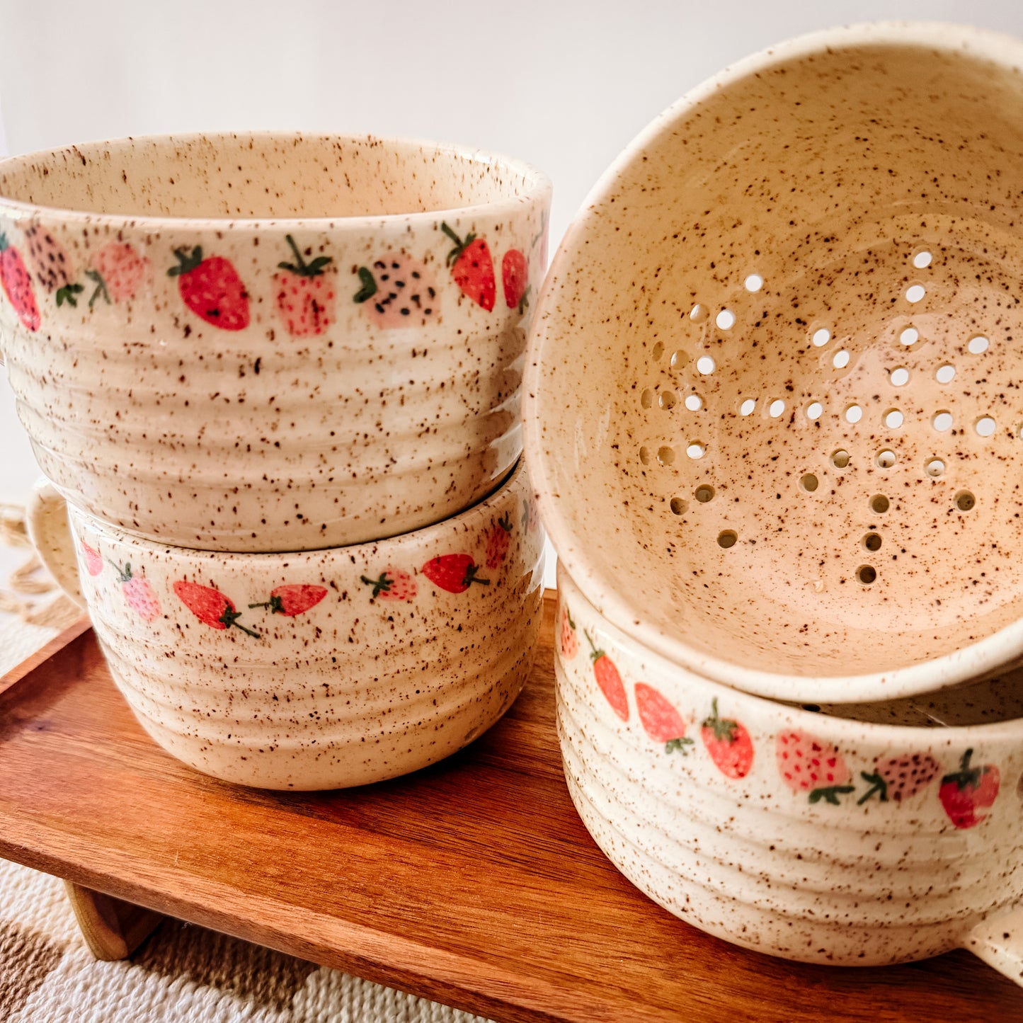 Speckled Strawberry Berry Bowl