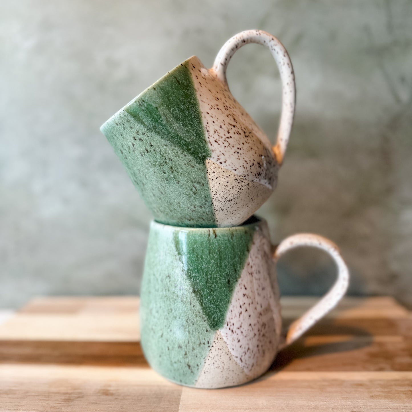 Speckled Mint & White Mug