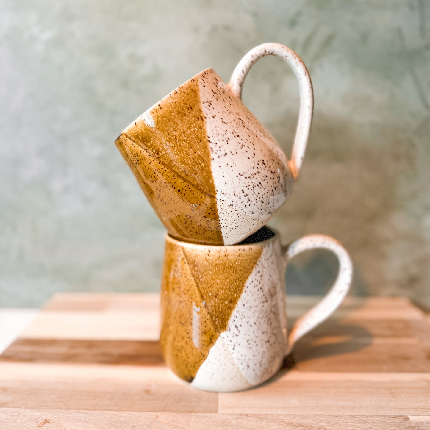 Speckled Tan & White Mug