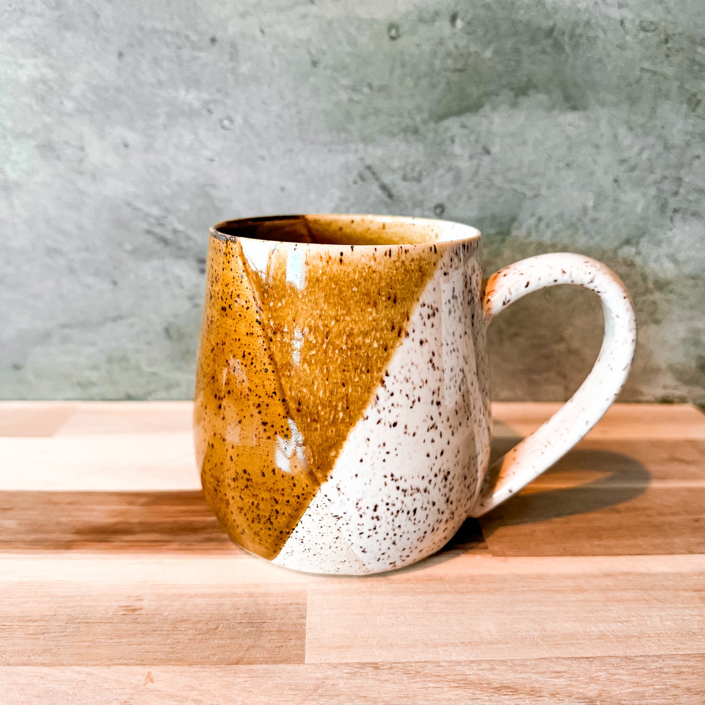 Speckled Tan & White Mug