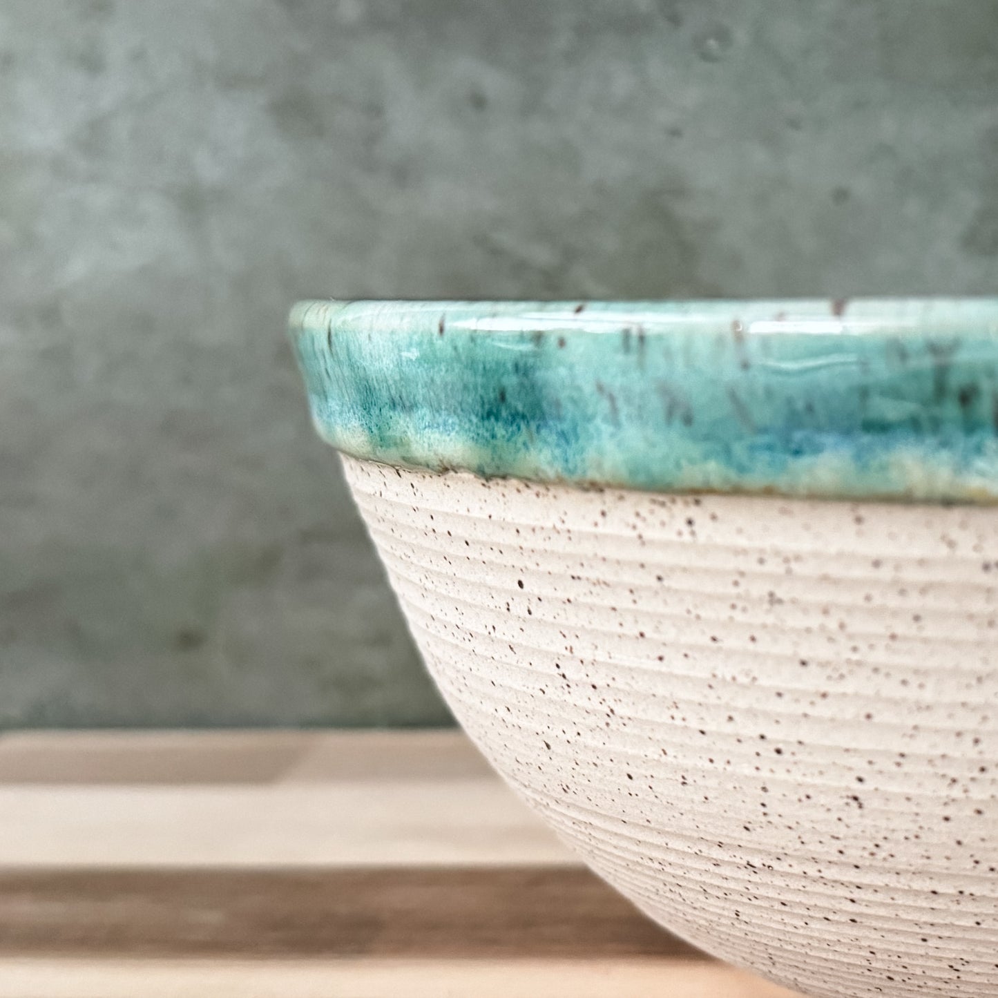 8" Turquoise Serving Bowl