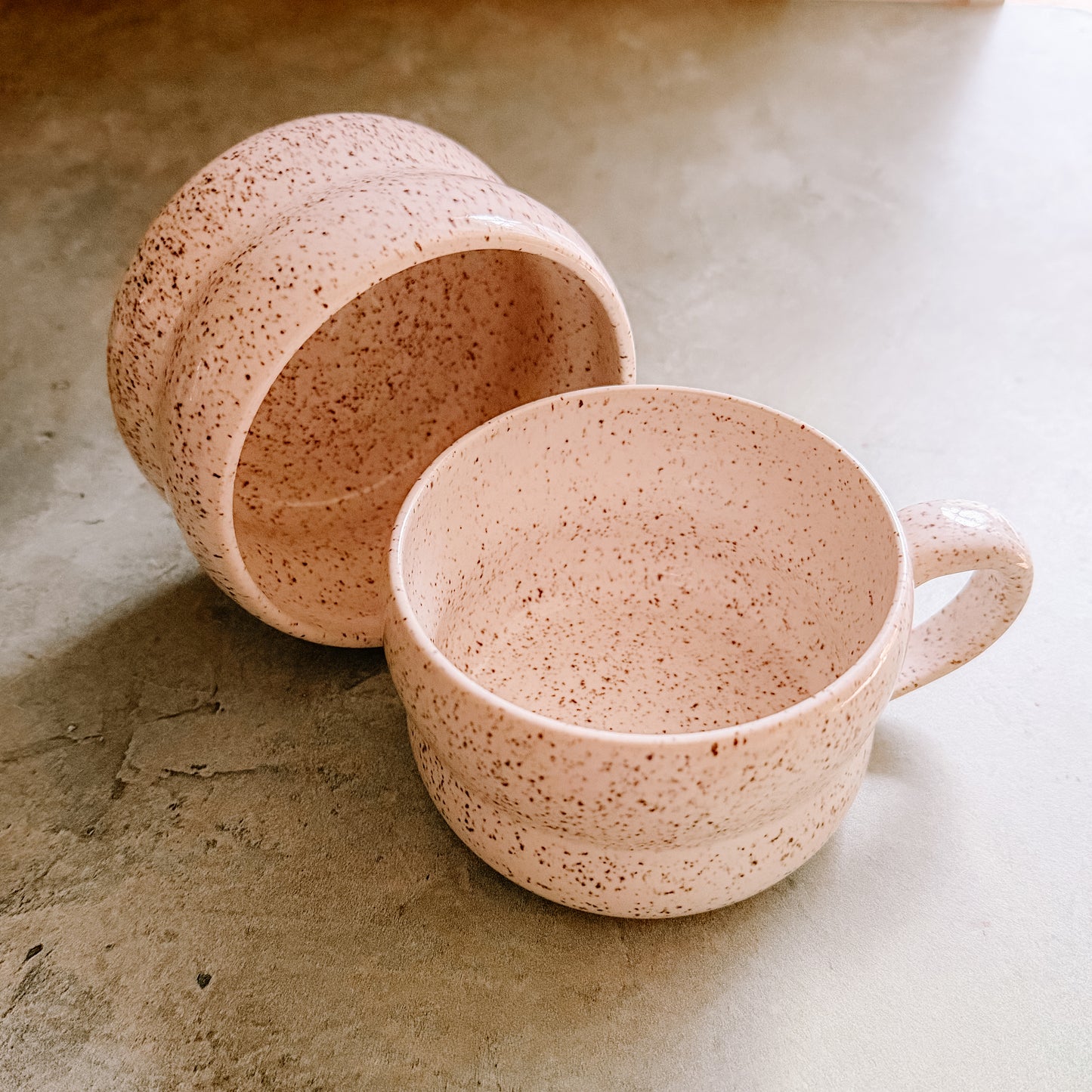Speckled White Soup Mug