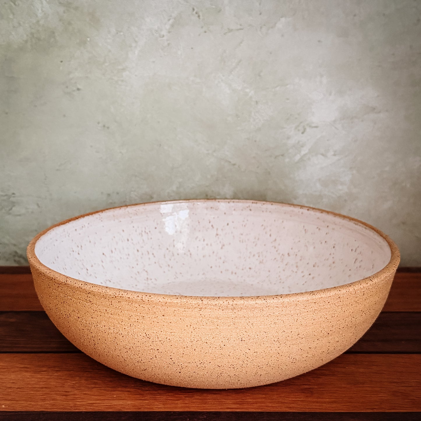 9" Speckled Cream Serving Bowl