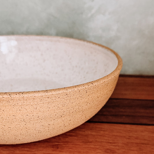 9" Speckled Cream Serving Bowl