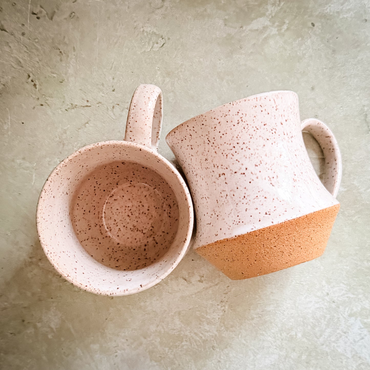 Speckled White Tulip Mug