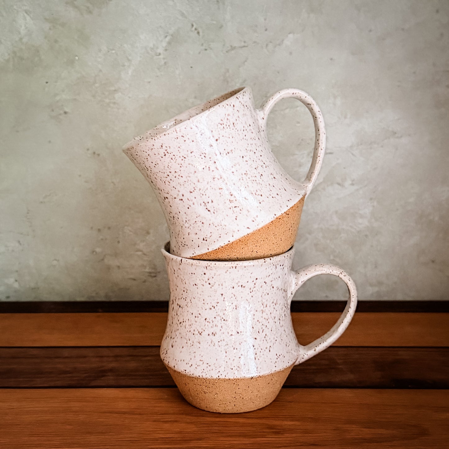 Speckled White Tulip Mug