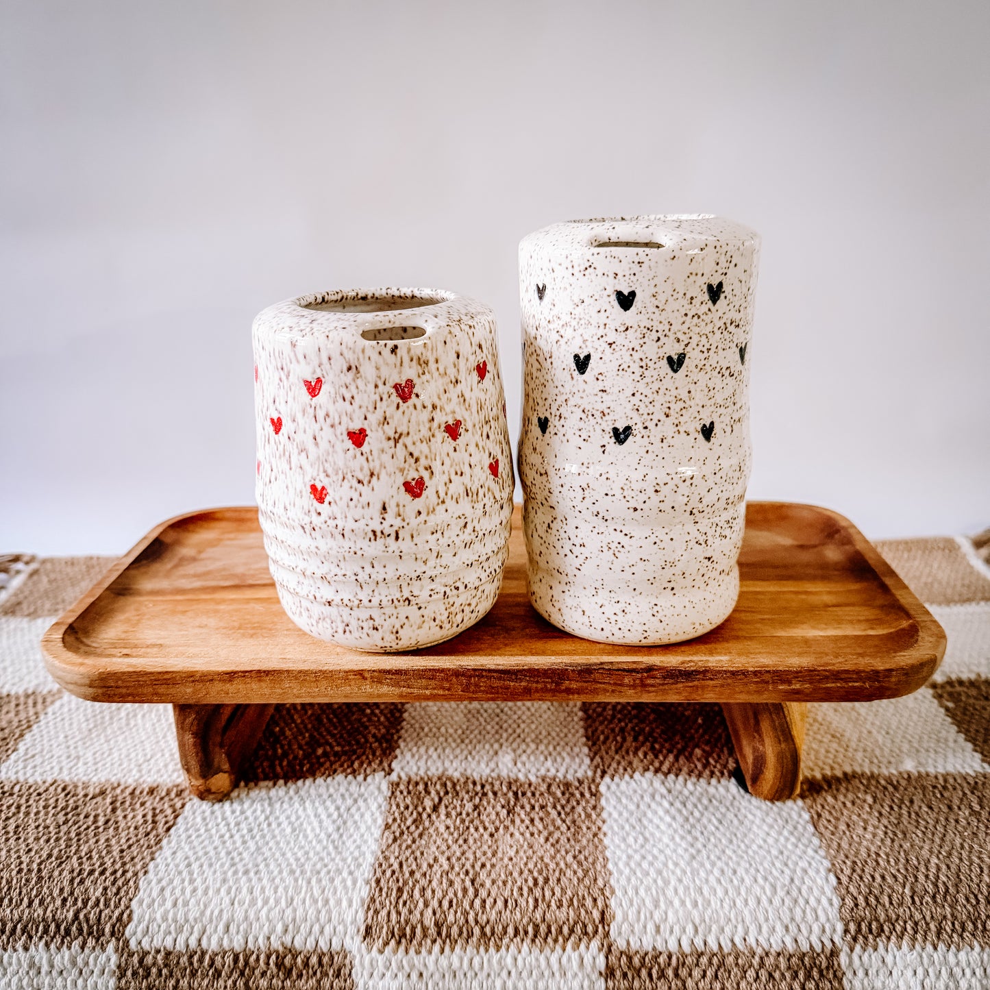 Speckled Baby Heart Travel Tumbler