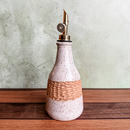 Speckled White Oil Bottle