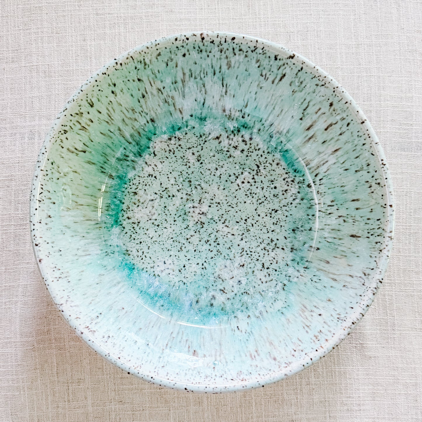 10.5" Speckled Mint Serving Bowl