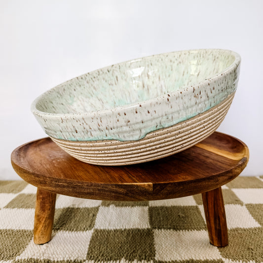 10.5" Speckled Mint Serving Bowl