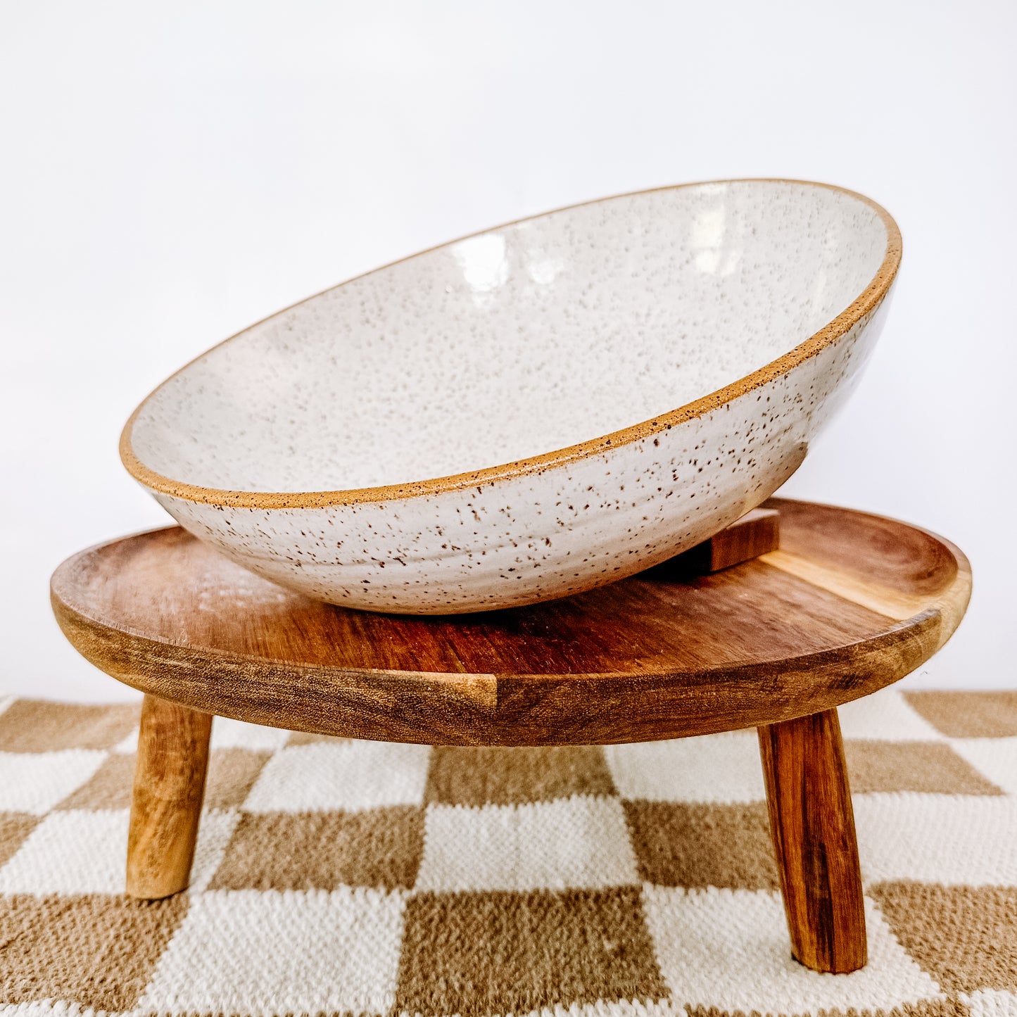 10.5" Speckled Raw Rim Serving Bowl
