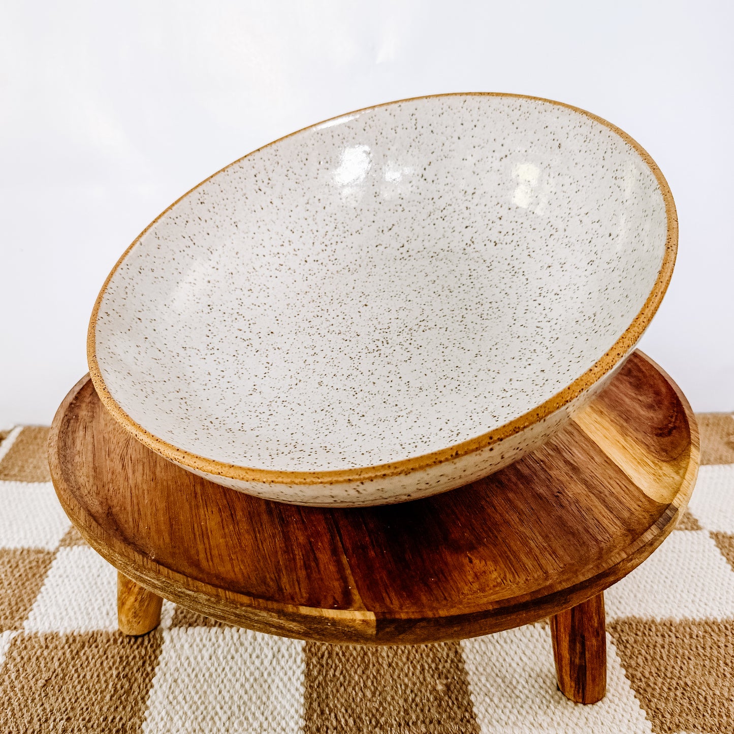 10.5" Speckled Raw Rim Serving Bowl