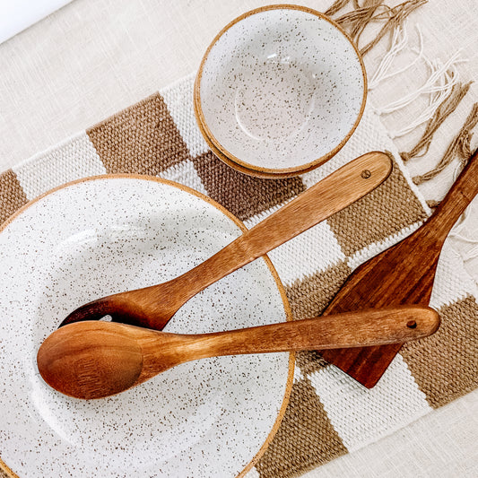 10.5" Speckled Raw Rim Serving Bowl