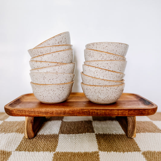 3" Raw Rim Speckled Ramekin