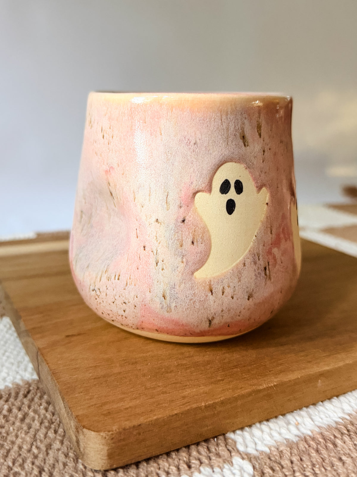Pink Speckled Ghostie Tumbler