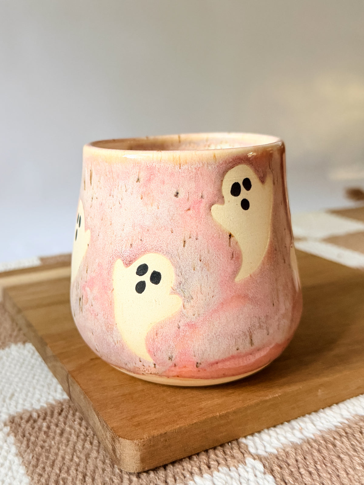 Pink Speckled Ghostie Tumbler
