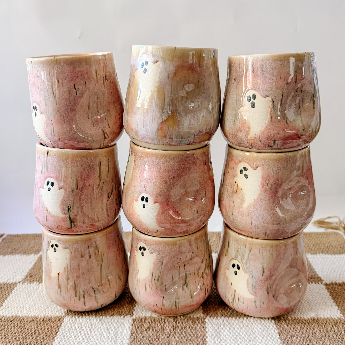 Pink Speckled Ghostie Tumbler
