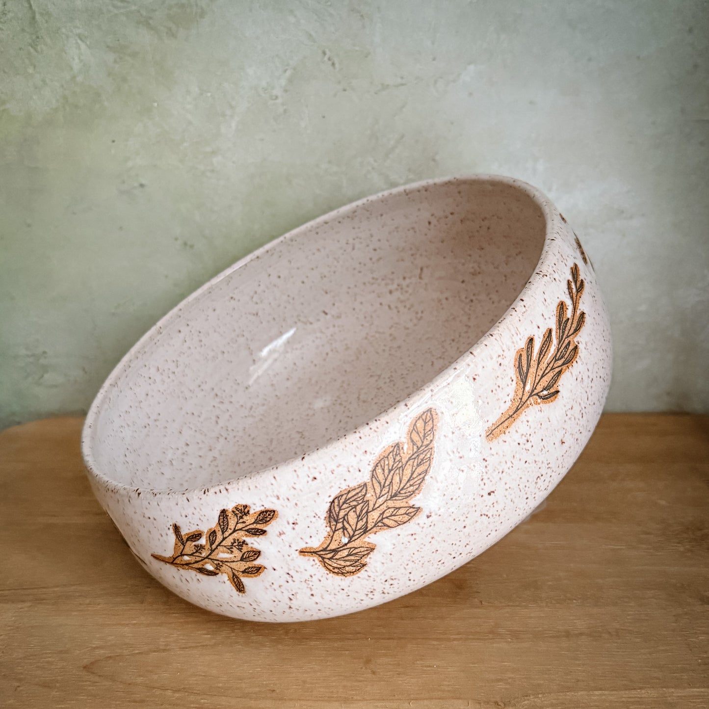 8" Speckled Wildflower Serving Bowl