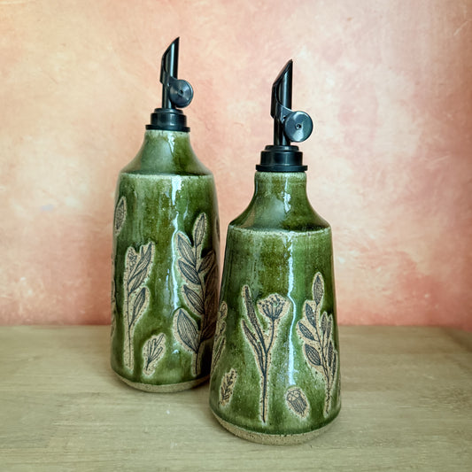 16oz Emerald Green Wildflower Oil Bottle